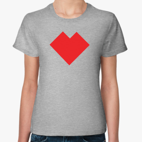 Женская футболка Сердце танграм