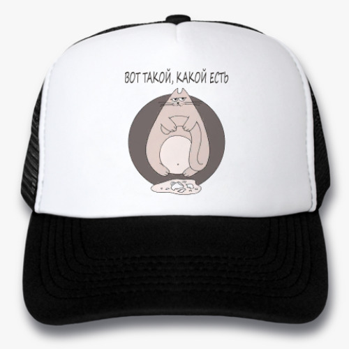 Кепка-тракер с принтом Прикольный кот