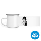 Кружка металлическая белая (круговая запечатка)