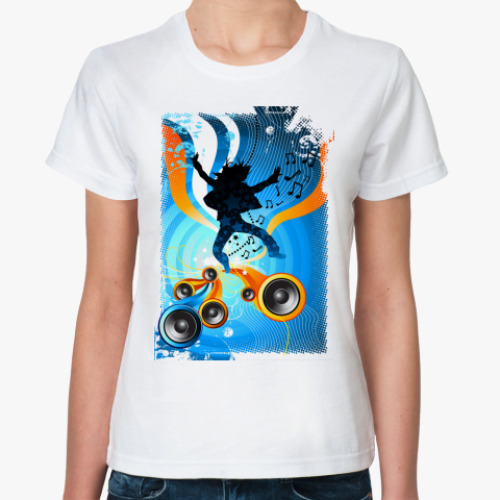 Классическая футболка с принтом  'Драйв'