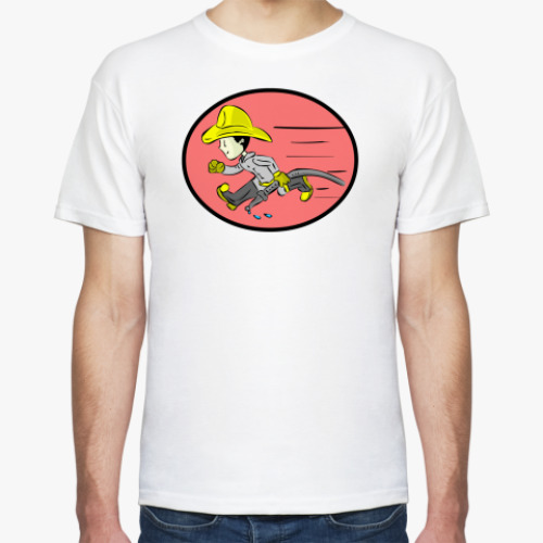 Футболка с принтом Пожарный