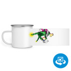 Кружка металлическая белая (круговая запечатка)