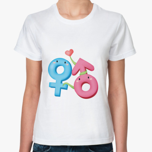 Классическая футболка с принтом Sex