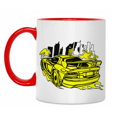 Кружка с принтом Street racing