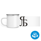 Кружка металлическая белая (круговая запечатка)