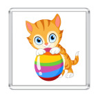   котик с мячиком