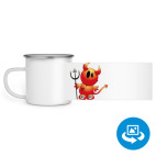 Кружка металлическая белая (круговая запечатка)