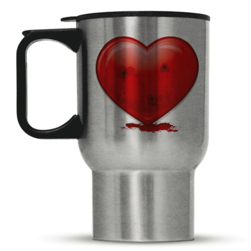 Кружка-термос с принтом Раненое сердце