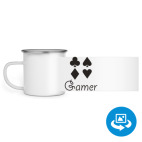 Кружка металлическая белая (круговая запечатка)