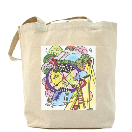 Сумка шоппер с принтом  TiK-TaK!