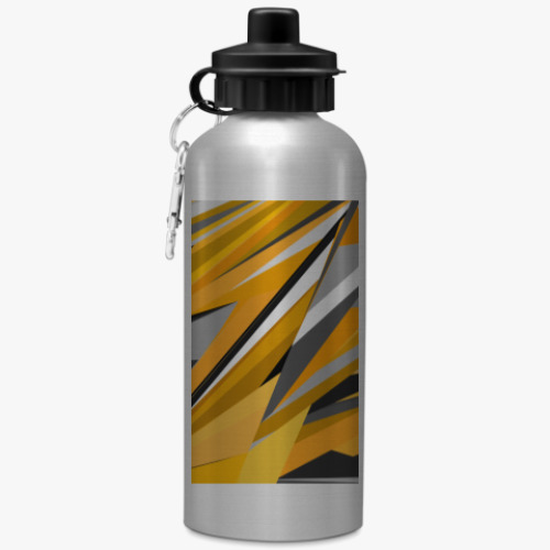 Бутылка с карабином (500 мл) с принтом Геометрия цвета