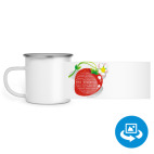 Кружка металлическая белая (круговая запечатка)