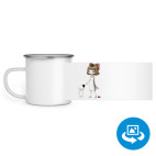 Кружка металлическая белая (круговая запечатка)