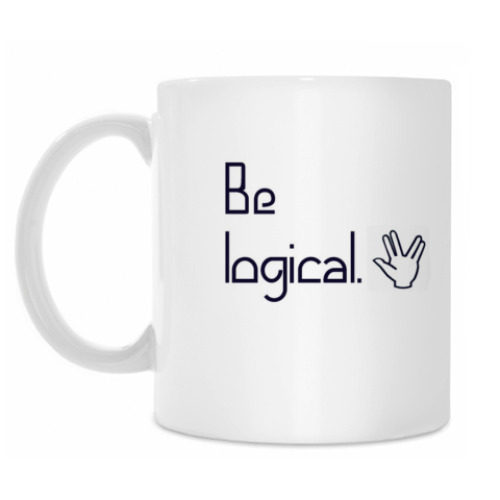Кружка с принтом Будь логичным