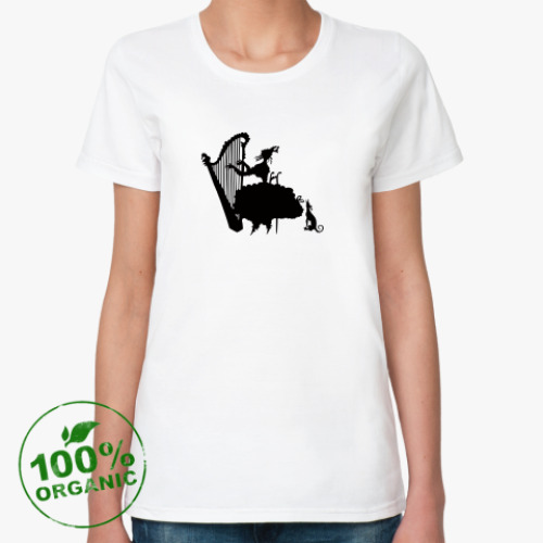 Женская футболка из органик-хлопка Арфистка