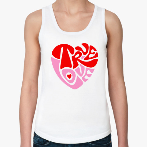 Женская майка с принтом  True Love