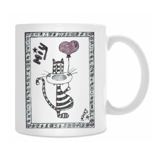 Кружка с принтом Кот