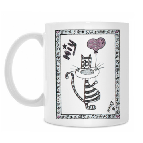 Кружка с принтом Кот