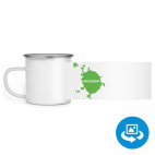 Кружка металлическая белая (круговая запечатка)