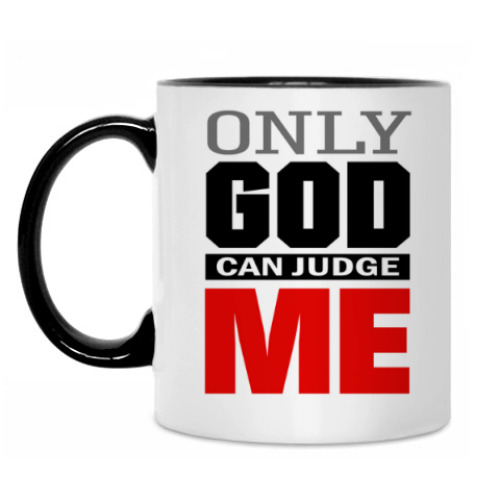 Кружка Only GOD can judge ME