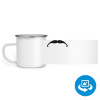 Кружка металлическая белая (круговая запечатка)