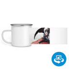 Кружка металлическая белая (круговая запечатка)