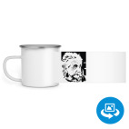 Кружка металлическая белая (круговая запечатка)