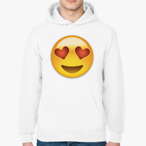 Толстовка худи Emoji Смайл: Влюбленный
