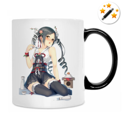 Кружка-хамелеон с принтом Anime art