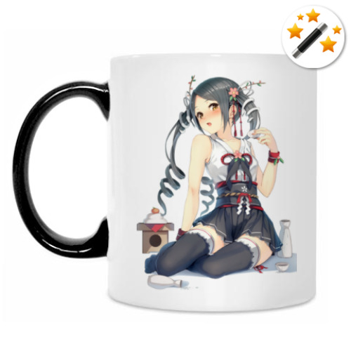 Кружка-хамелеон с принтом Anime art