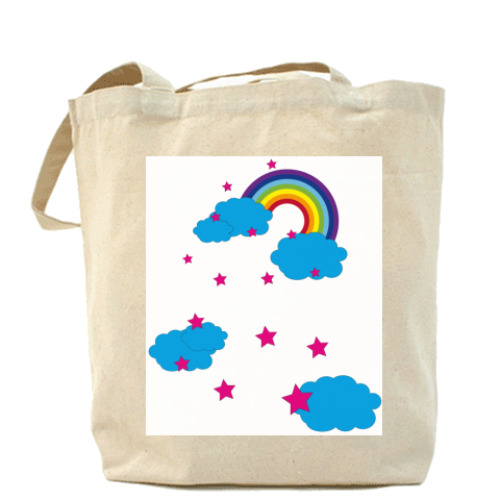 Сумка шоппер с принтом Rainbow