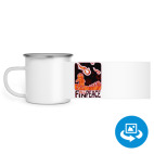 Кружка металлическая белая (круговая запечатка)