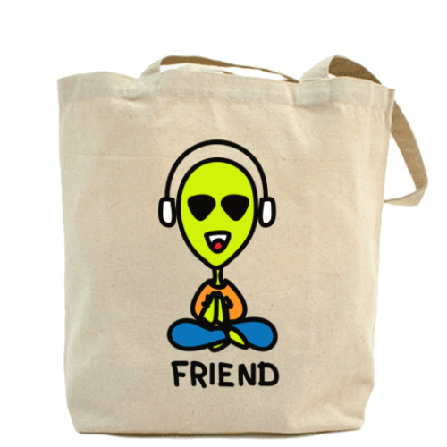 Сумка шоппер с принтом Друг