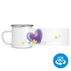 Кружка металлическая белая (круговая запечатка)