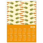 Календарь A3 2026, оранжевый Морковки