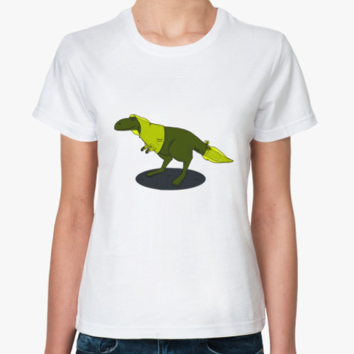 Классическая футболка  Скептический тираннозавр
