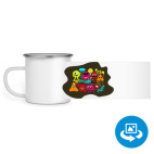 Кружка металлическая белая (круговая запечатка)