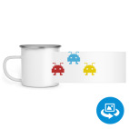 Кружка металлическая белая (круговая запечатка)