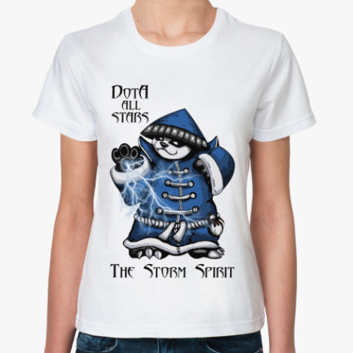 Классическая футболка с принтом The Storm Spirit