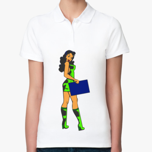 Женская рубашка поло (печать) Художница