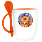 акварельная иллюстрация, кот