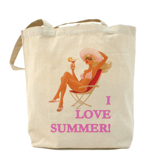 Сумка шоппер I love summer (Я люблю лето)