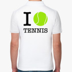 Поло мужcкая (печать) I love tennis