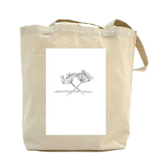 Сумка шоппер с принтом укроп