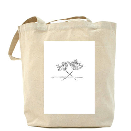 Сумка шоппер с принтом укроп