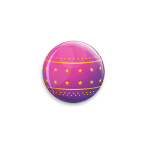 Значок 25мм с принтом шар