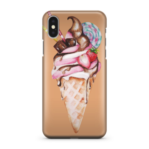 Чехол для iPhone X мороженое