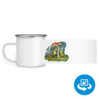 Кружка металлическая белая (круговая запечатка)