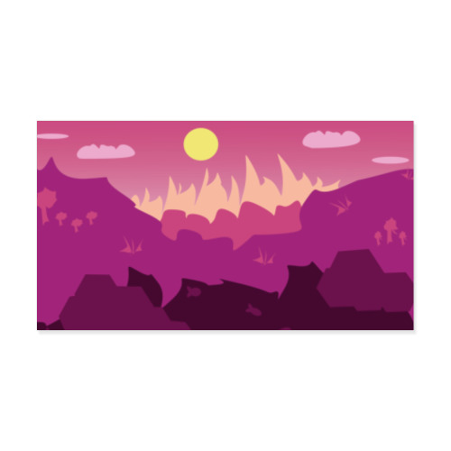 Виниловые наклейки с принтом Горный пейзаж