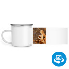 Кружка металлическая белая (круговая запечатка)